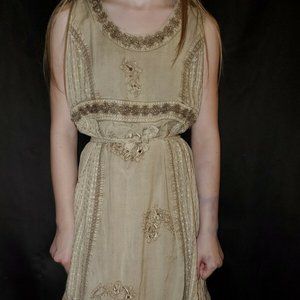 Coline Embroidered Loose Fit Boho Smock Dress